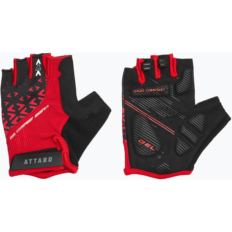 Cyklistické rukavice ATTABO Vito gel shock proof red/black