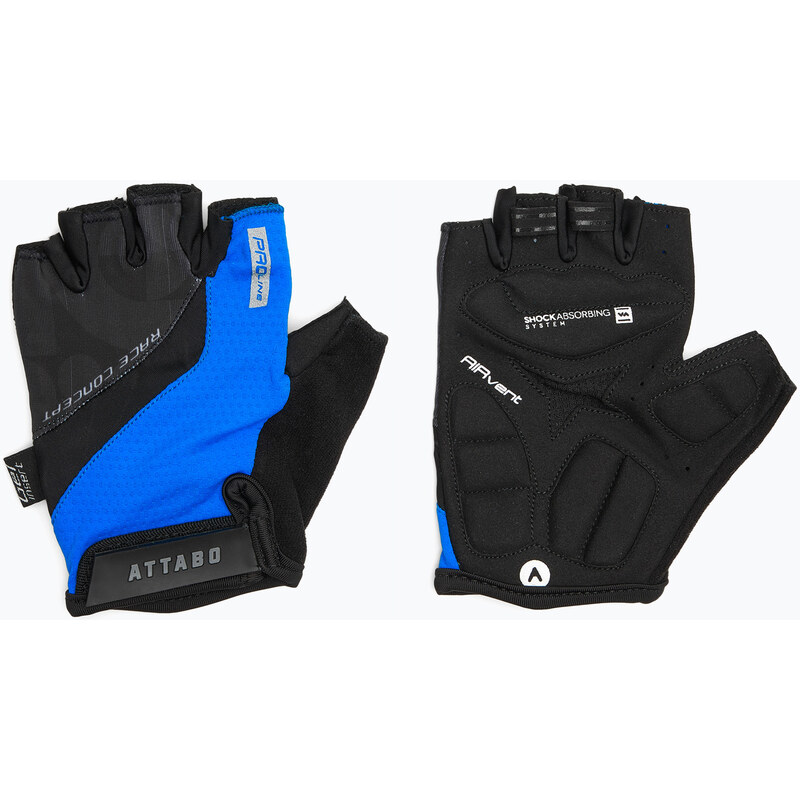 Cyklistické rukavice ATTABO Kinu Pro shock absorbing system blue