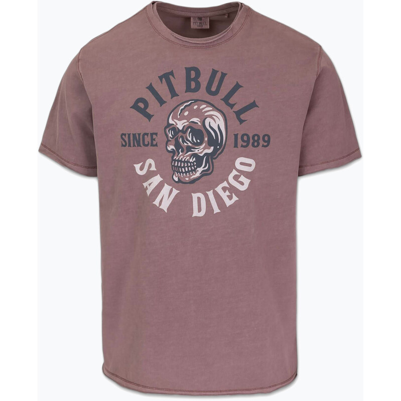 Pánské tričko Pitbull Shkull Logo dusty burgundy