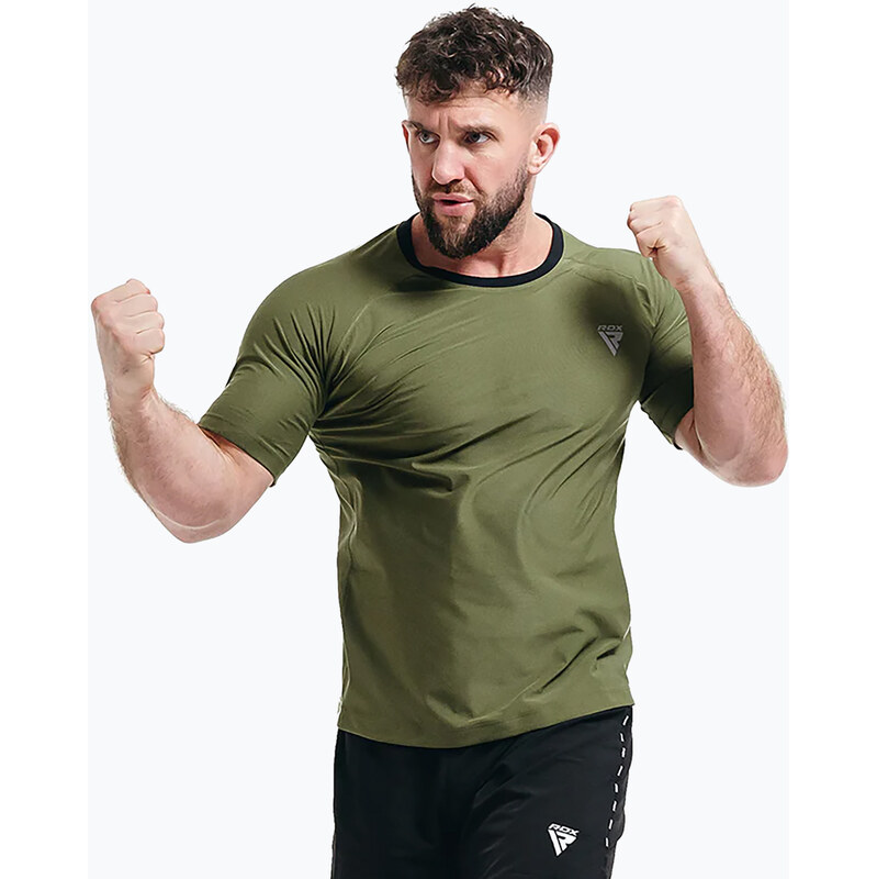 Pánské tréninkové tričko RDX M1 army green