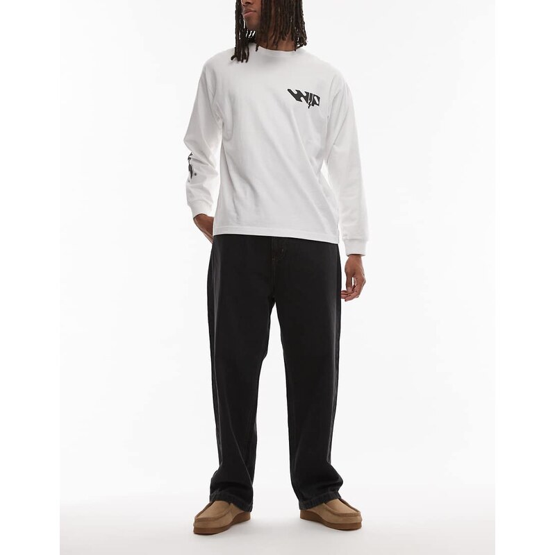 Carhartt WIP brandon loose straight fit jean in black wash