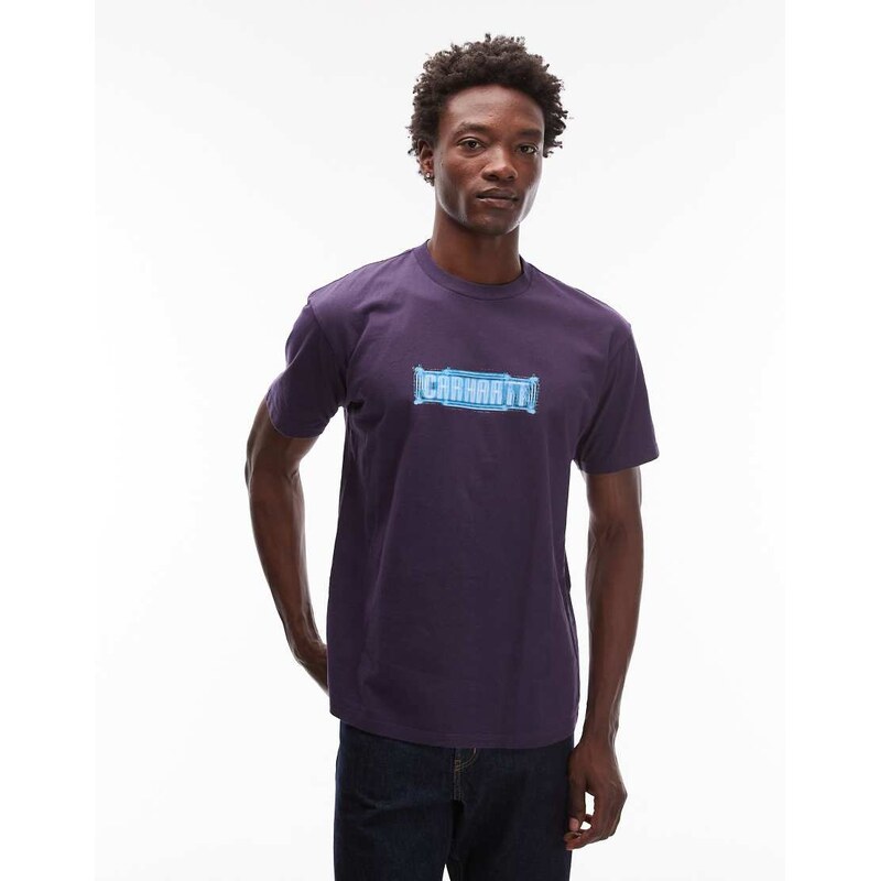 Carhartt WIP electric boogie loose fit t-shirt in purple 108348594