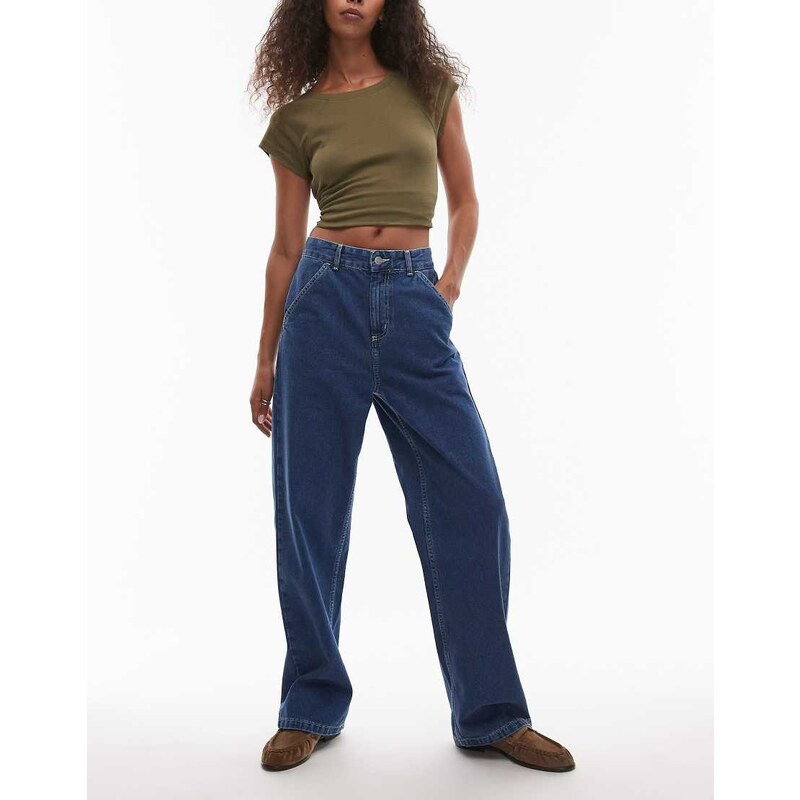 Carhartt WIP simple loose fit jeans in blue stonewash
