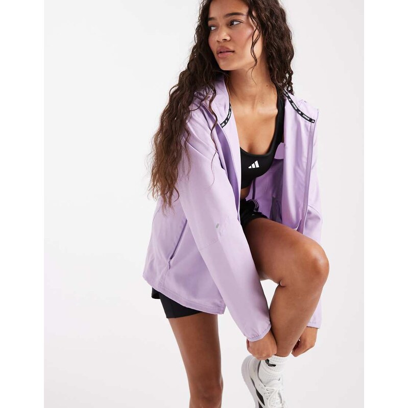 adidas performance adidas Running Run it jacket in powder plum-Purple 115495642