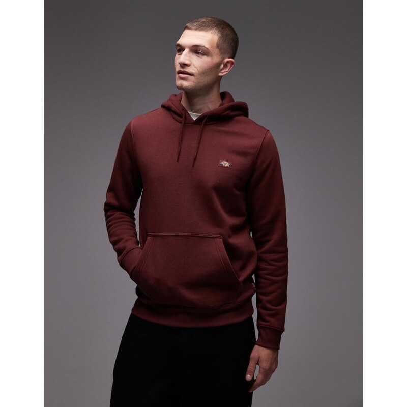 Dickies oakport hoodie in burgundy-Red
