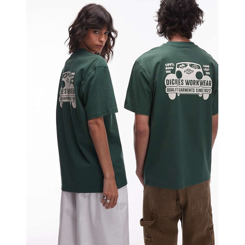 Dickies gordonsville graphic backprint t-shirt in dark green 108494500