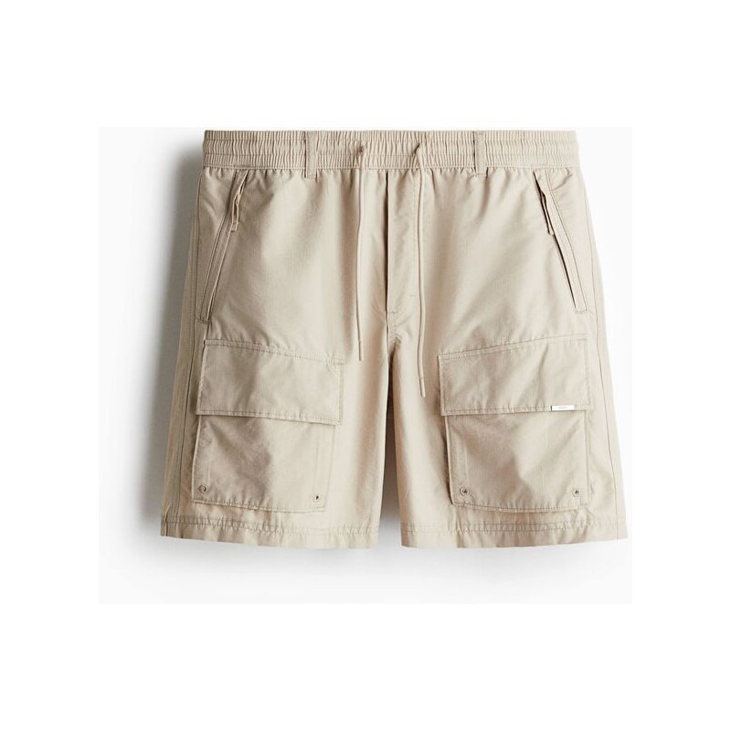 H&M - Šortky cargo - Světle Béžová