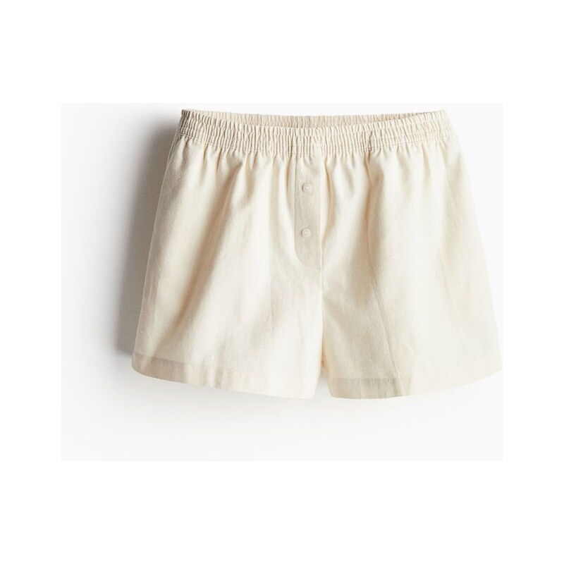 H&M - Šortky z nopkového kepru - bílá 108138565