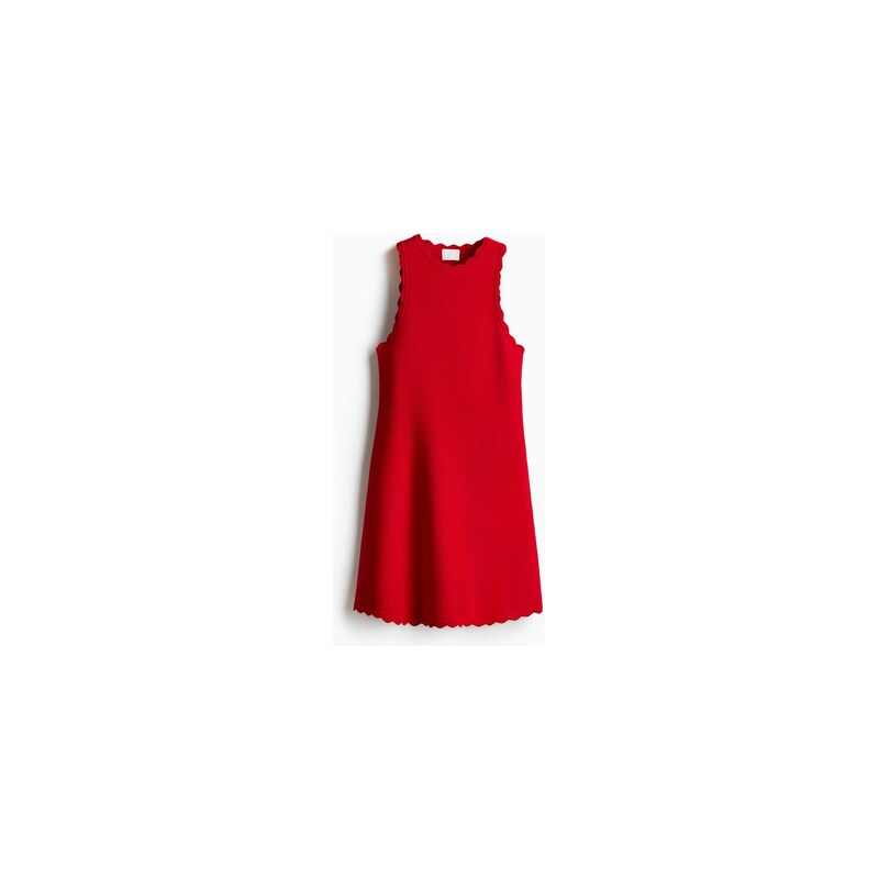 H&M - Vroubkované minišaty - Červená