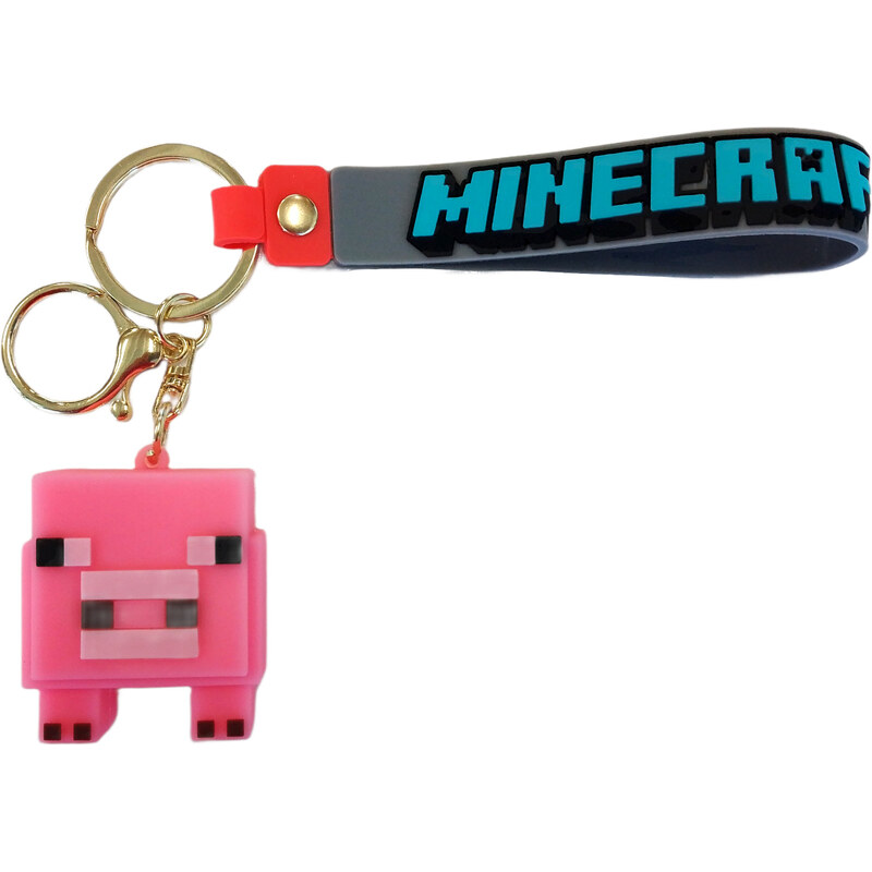 Bagito Dětská klíčenka Minecraft Prase s poutkem a karabinou 108354733