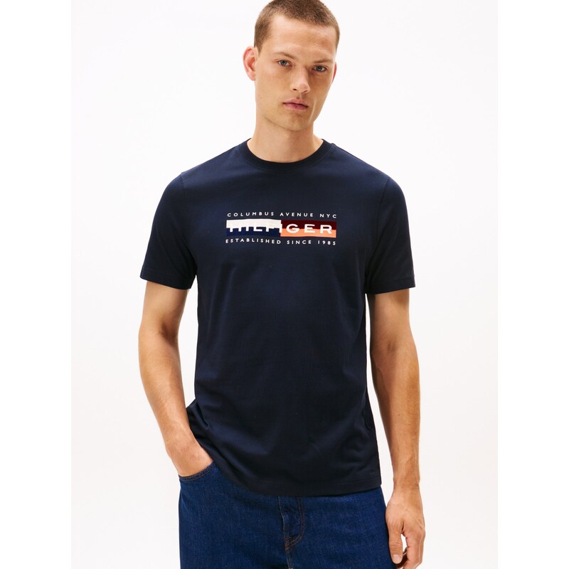 Tommy Hilfiger Colour Block Graphic Tee BLU