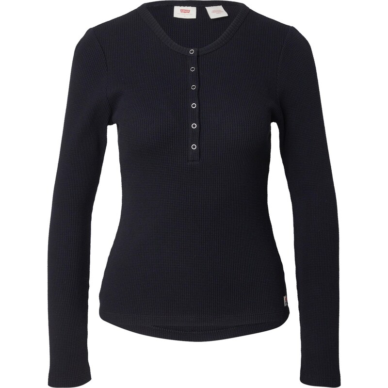 LEVI'S  Tričko 'Dry Goods Waffle Henley' černá