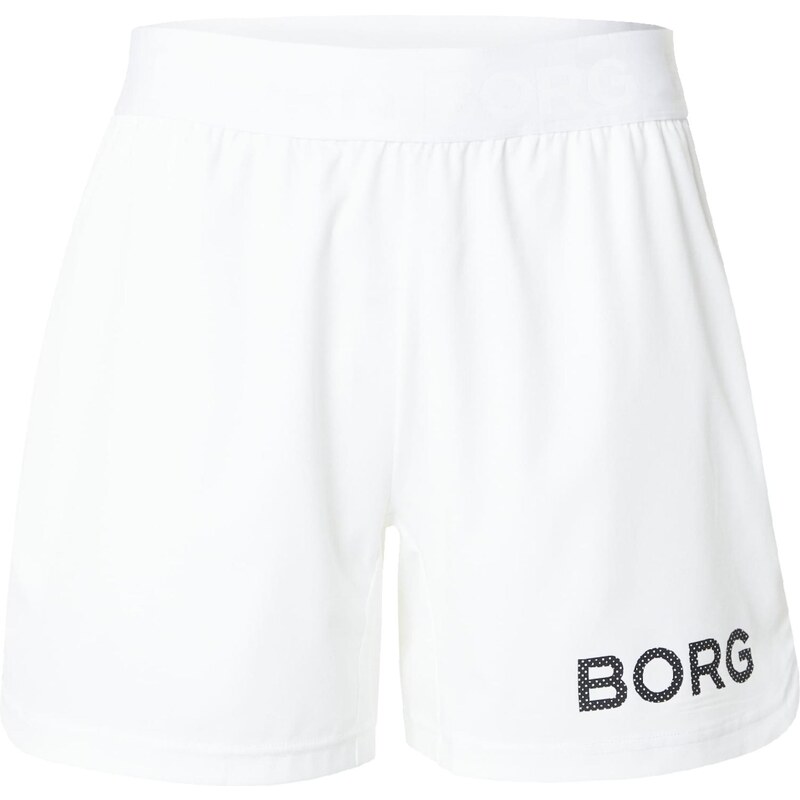BJÖRN BORG Sportovní kalhoty černá / bílá