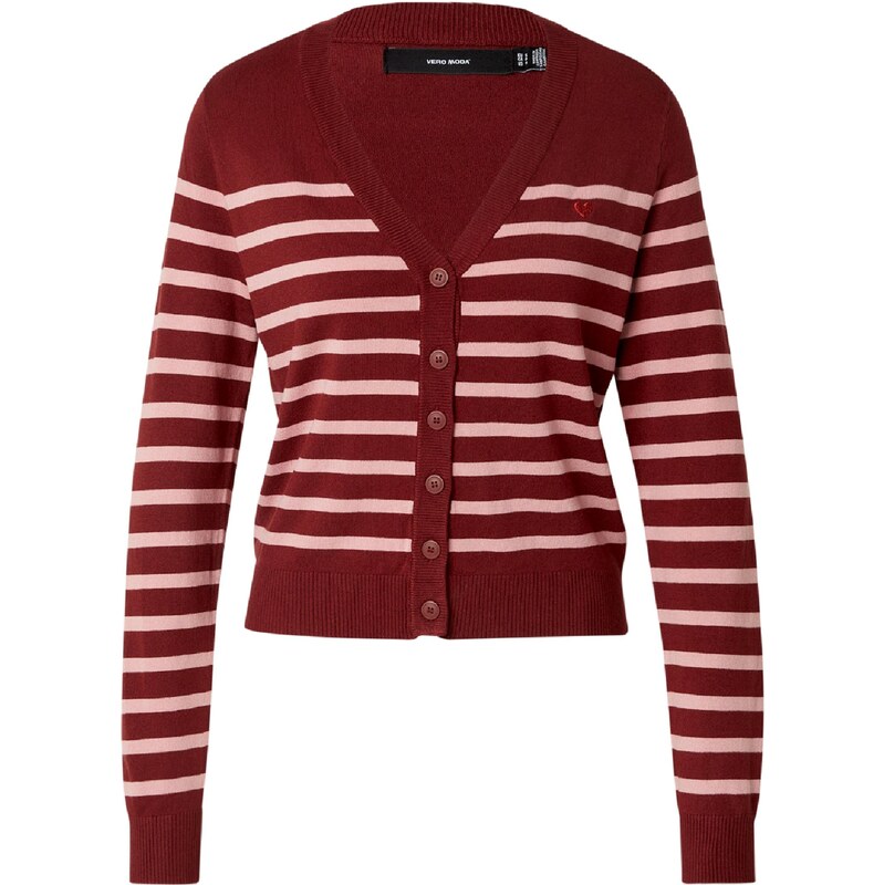 VERO MODA Kardigan VMDORY růžová / vínově červená 108777467