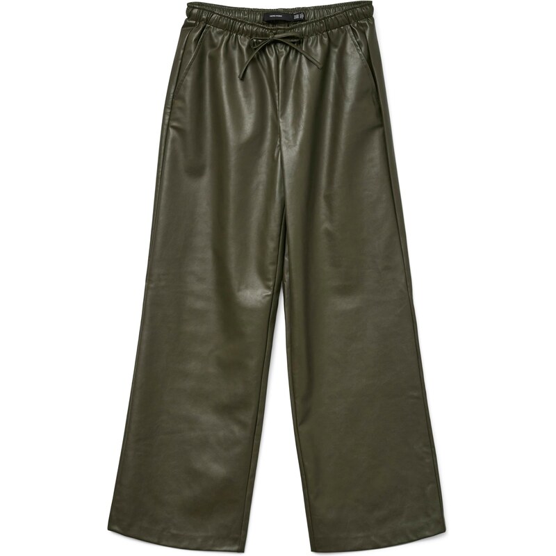 VERO MODA Kalhoty VMKANANDA tmavě zelená