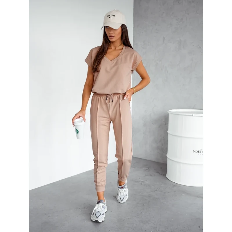 Resti Womens cotton casual set with short sleeves 108963557