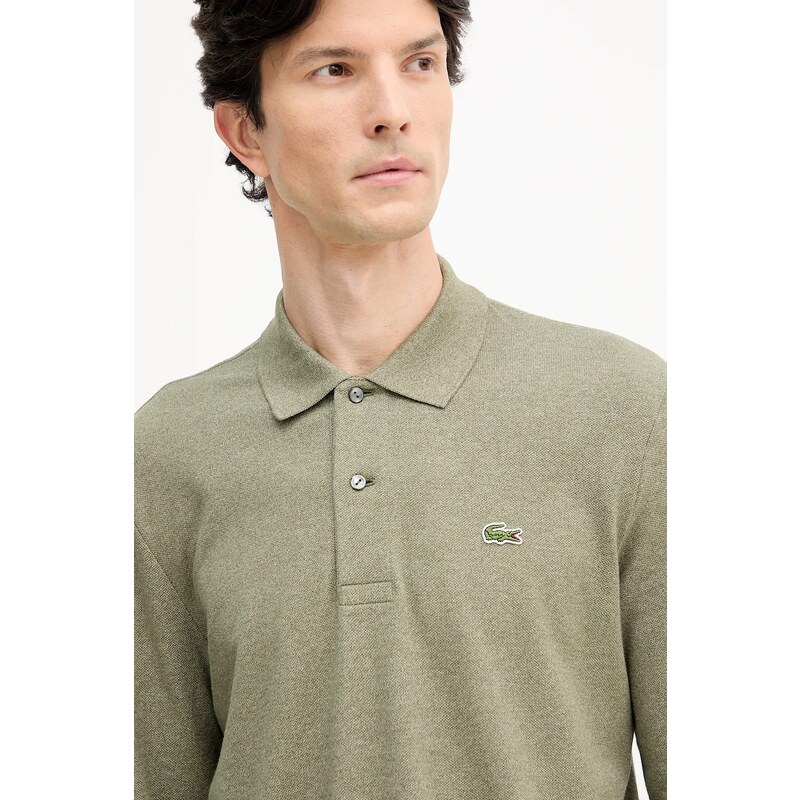 Bavlněné tričko s dlouhým rukávem Lacoste