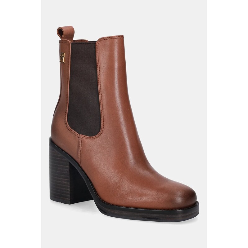 Tommy Hilfiger Kožené kotníkové boty Tommy Hilfiger SQUARE TOE