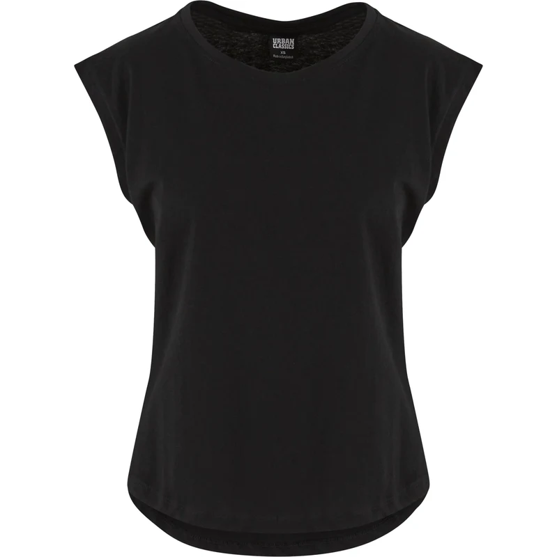 Urban Classics Dámské tričko Basic Shaped v černé barvě