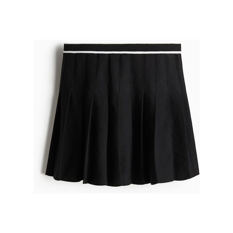 H&M - Plisovaná sukně - Černá