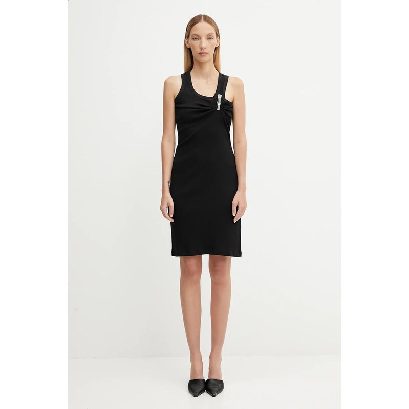 Bavlněné šaty Coperni Washing Clip Rib Dress 108370546