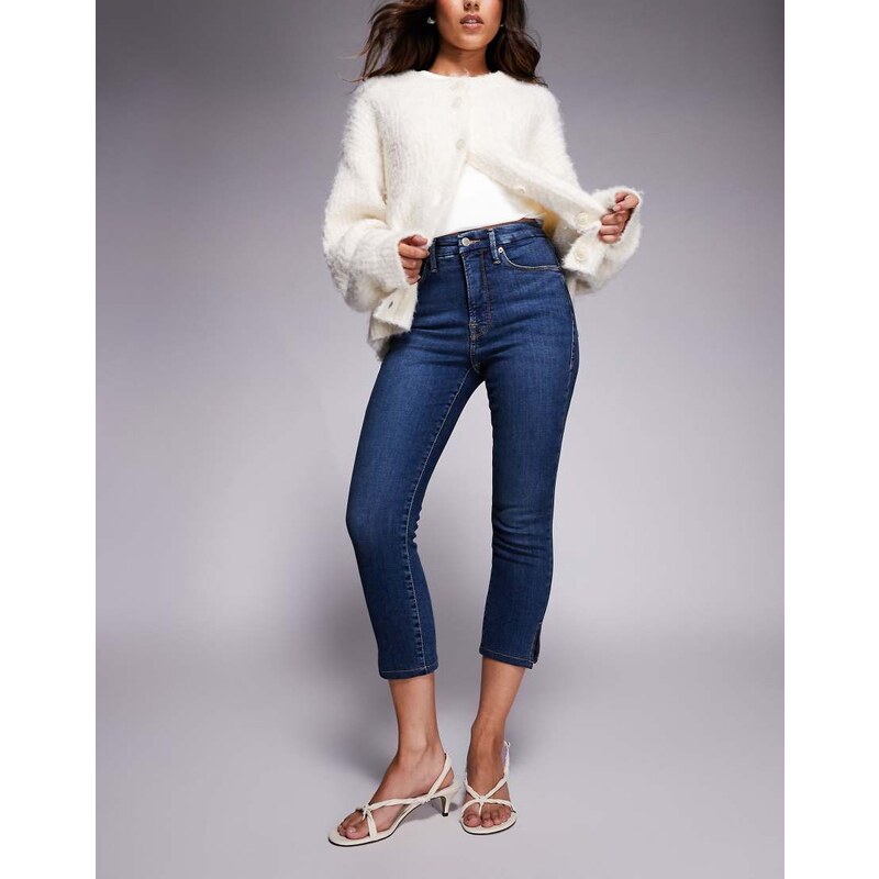 Good American good capri in dark blue wash 115567517