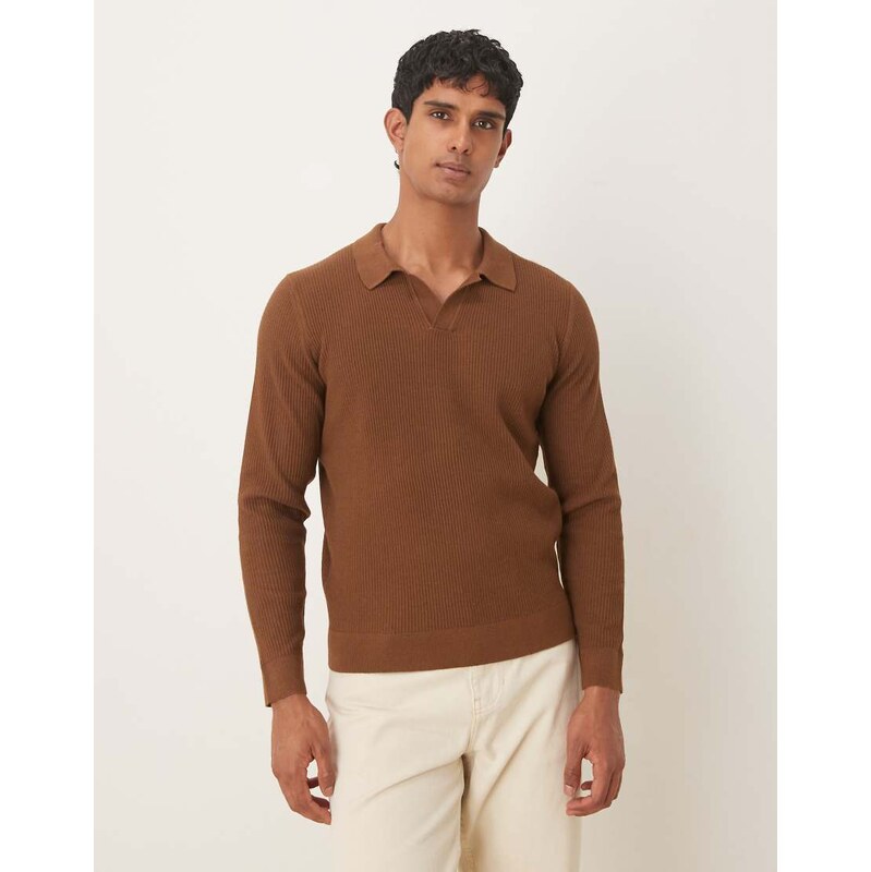 Mango polo shirt in brown