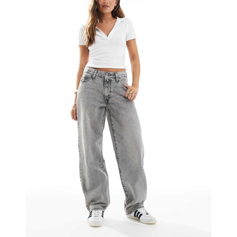 Levis baggy dad jeans in washed grey