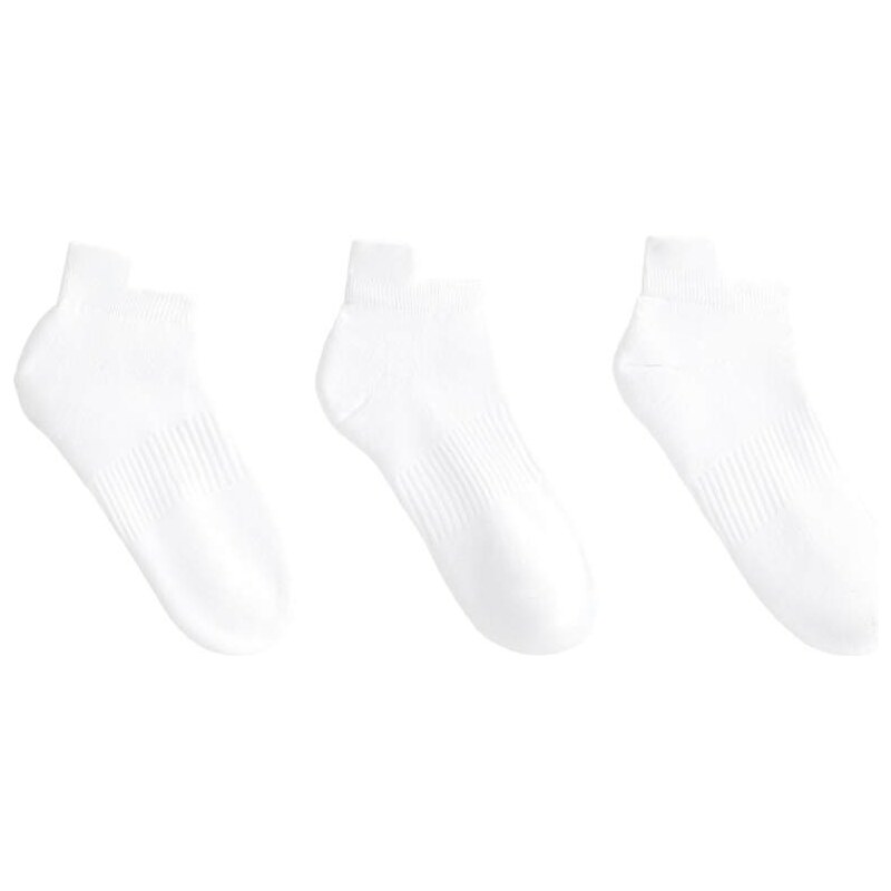 OYSHO 3 pairs of cotton blend sports sneaker socks with heel tab in 108381261