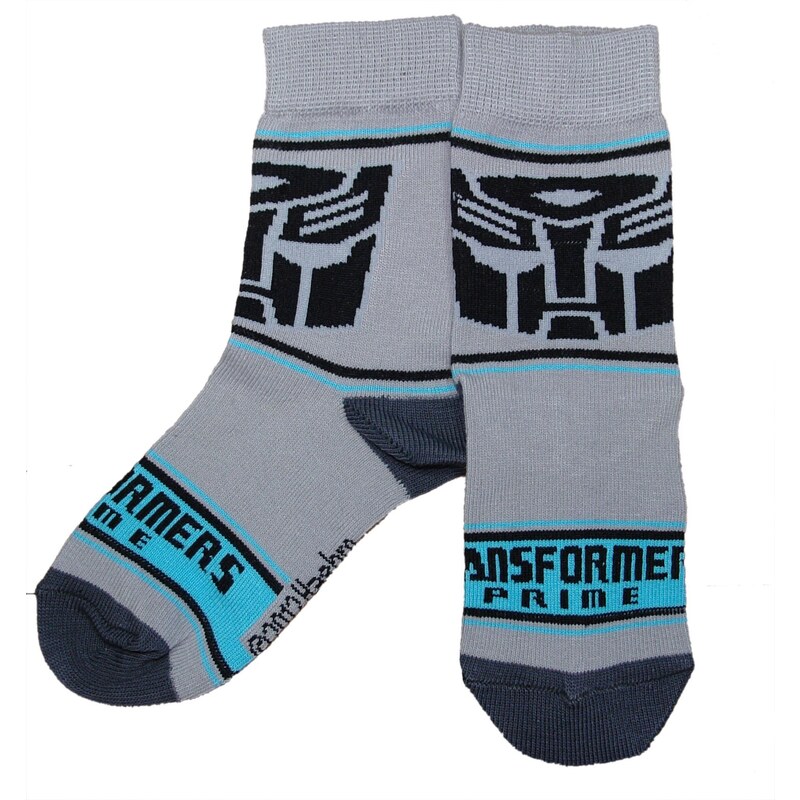 E plus M Chlapecké ponožky Transformers - šedé