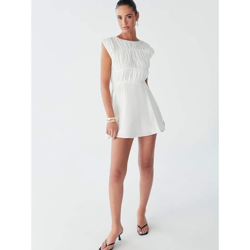 BWLDR Šaty EDENA MINI DRESS bílá