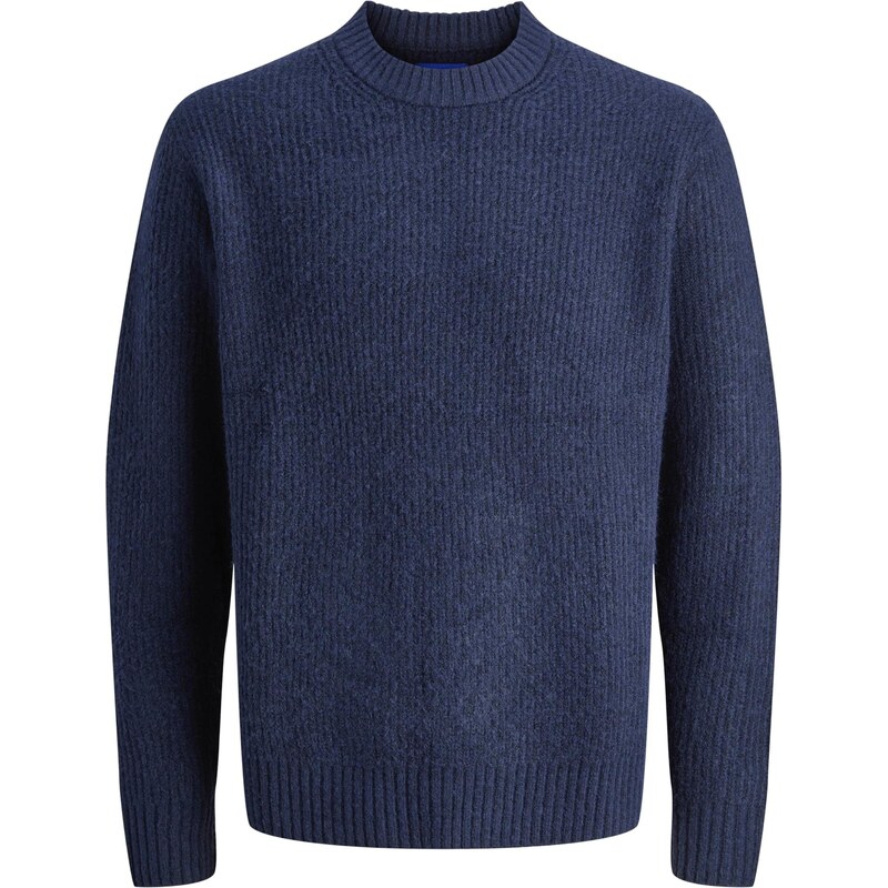 JACK & JONES Svetr JORYORK OLLIE modrý melír