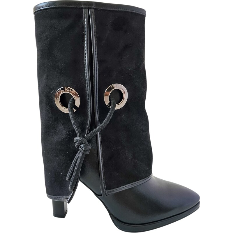Kotníkové slouchy kozačky Gai Mattiolo micro Black 108383520