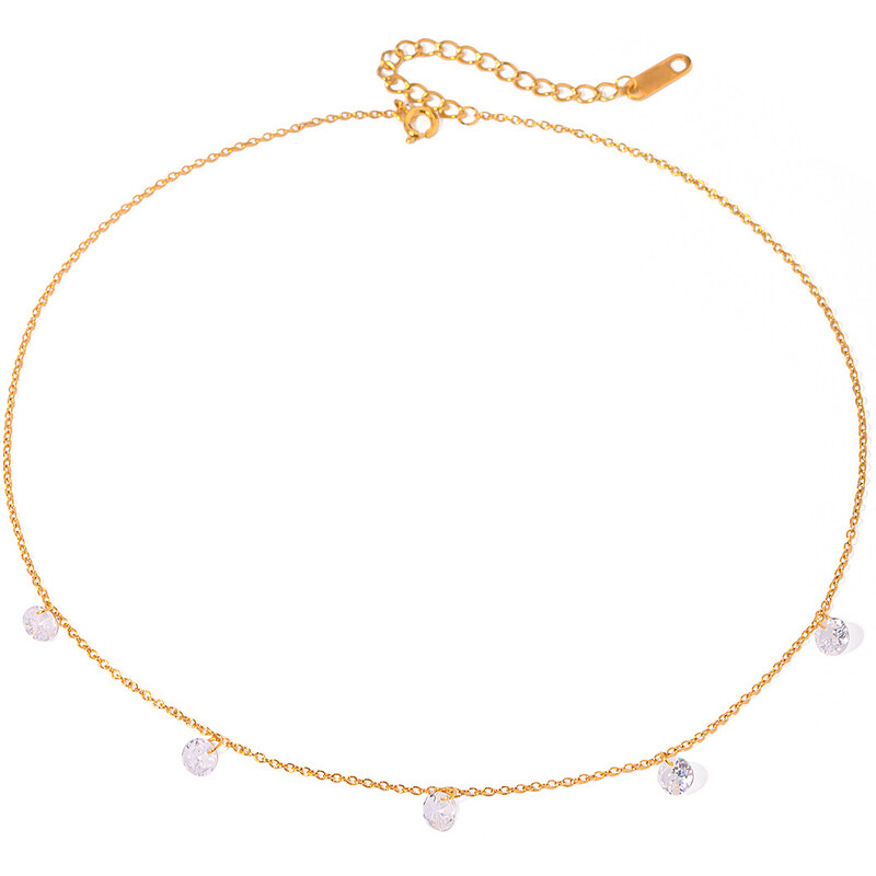 ELENYS Sparkle – pozlacený náhrdelník 18K žluté zlato 108368952