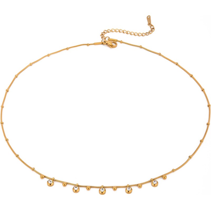 ELENYS Halo – pozlacený náhrdelník 18K žluté zlato 108386186