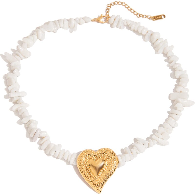 ELENYS Heart – pozlacený náhrdelník 18K žluté zlato 108386190