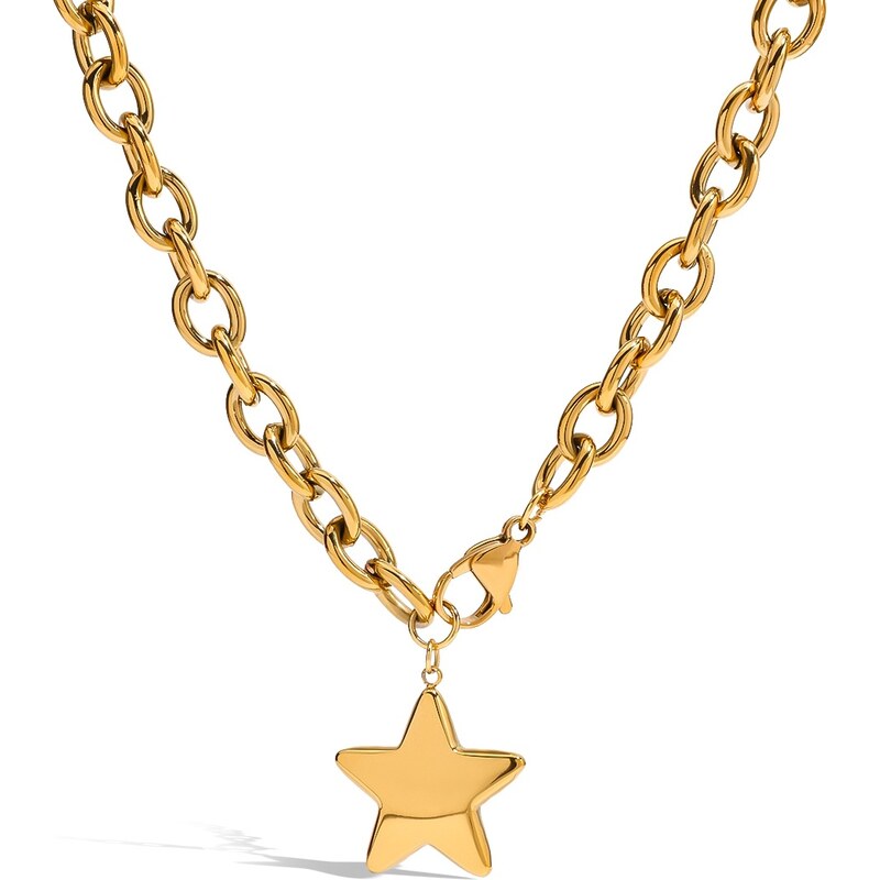 ELENYS Nova – pozlacený náhrdelník 18K žluté zlato 108386386