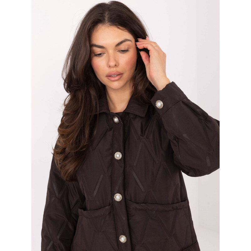 RUE PARIS Jacket-IT-KR-FL9626.77-dark brown