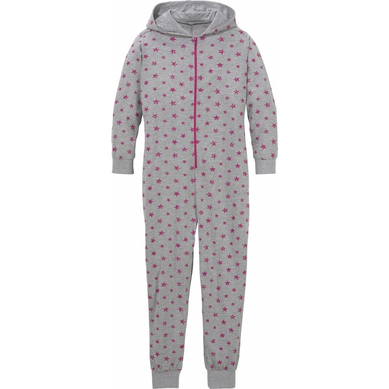 Petite Fleur Kids Pyžamo šedý melír / tmavě růžová
