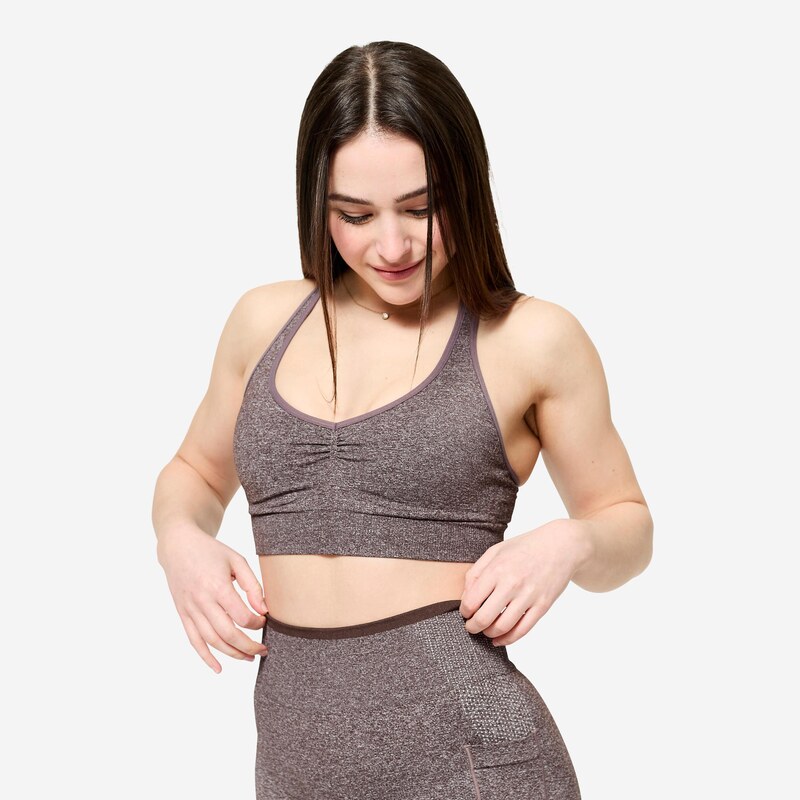 DECATHLON Dámská fitness podprsenka s překřížením lehké zpevnění 108388726