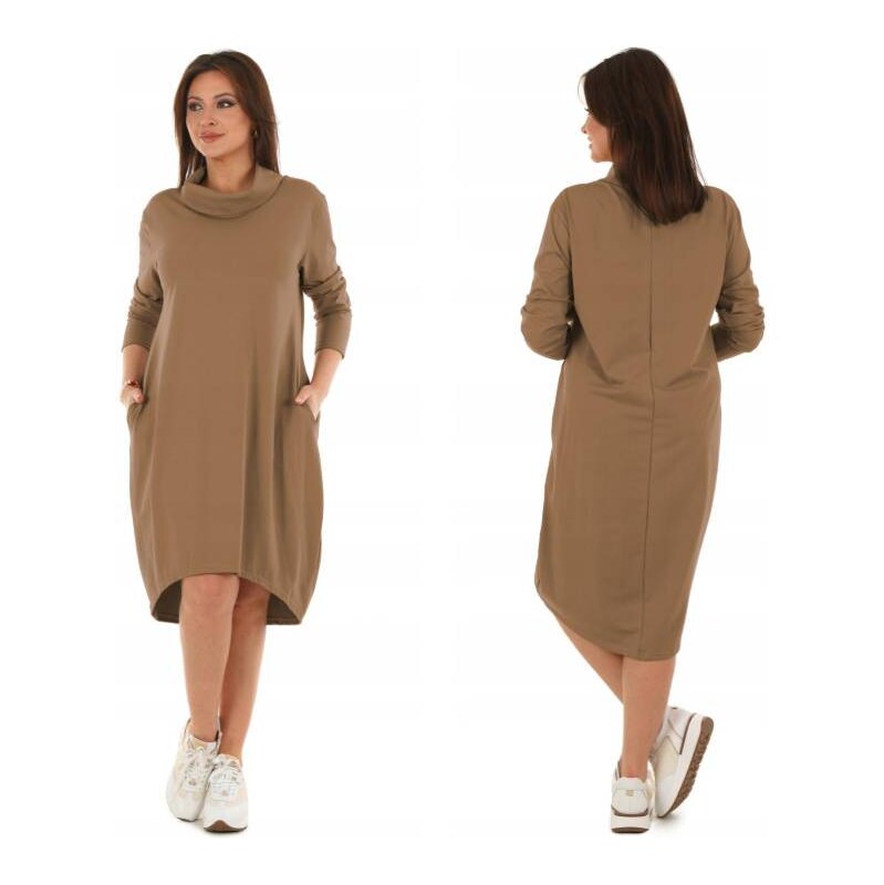 Fashionweek Dámské šaty pohodlné teplákové MF653