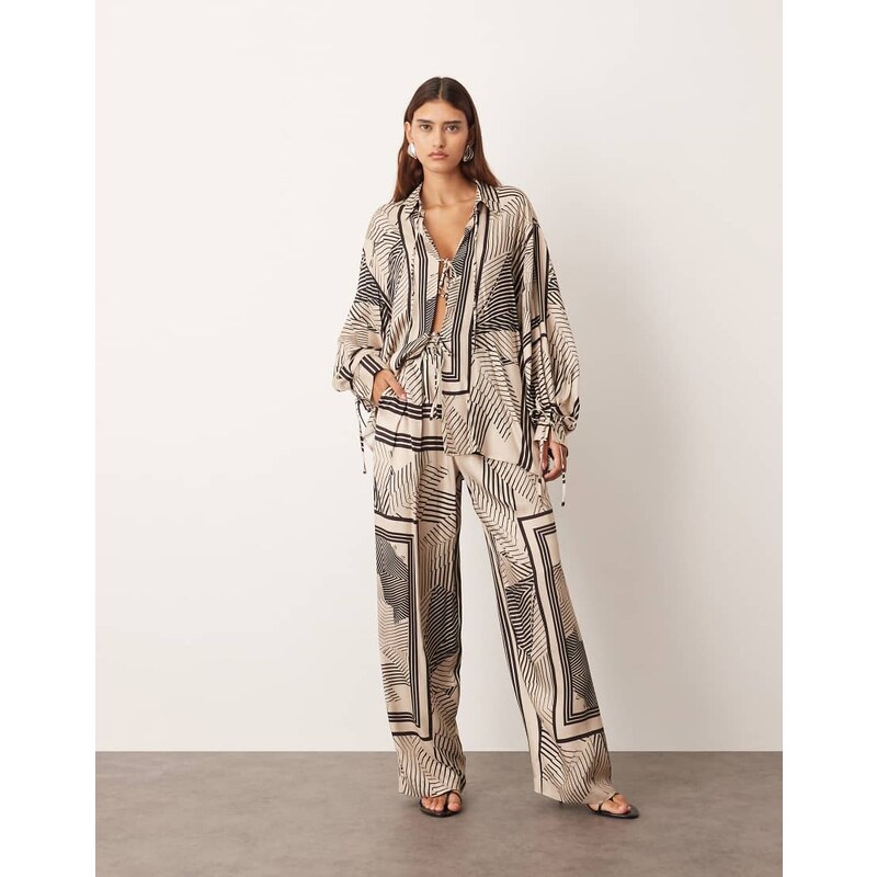 ARRANGE soft trousers co ord in scarf print-Multi 115735060