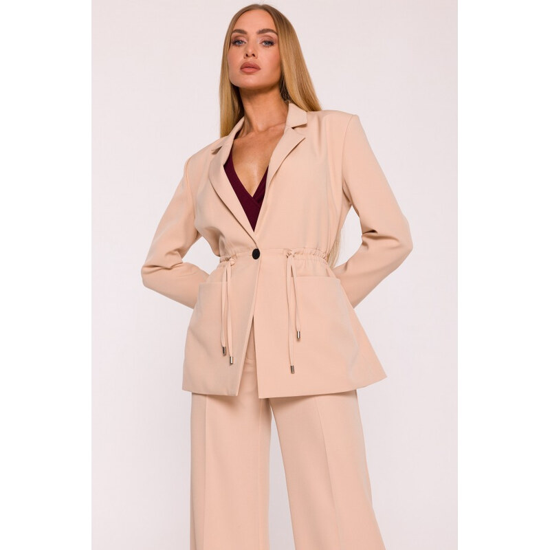 Blejzr se pasem béžový model 21295948 - Moe