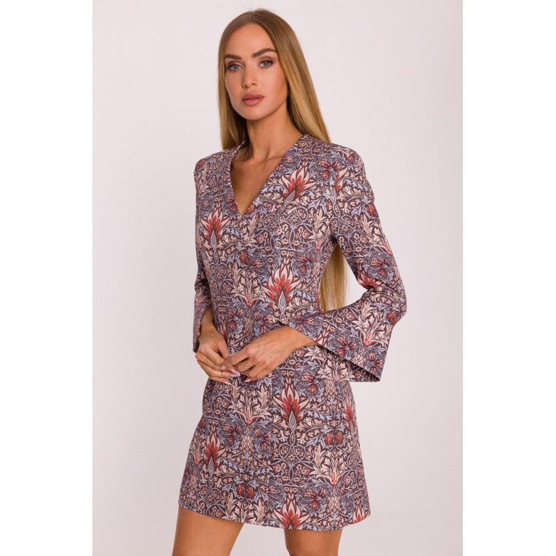 model 21296053 Šaty s potiskem a širokými manžetami model 2 -