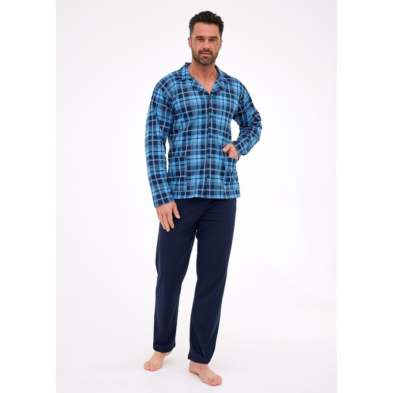 Cornette pyžamo 114/82 dlouhé/r M-2XL pánské pyžamo na zip