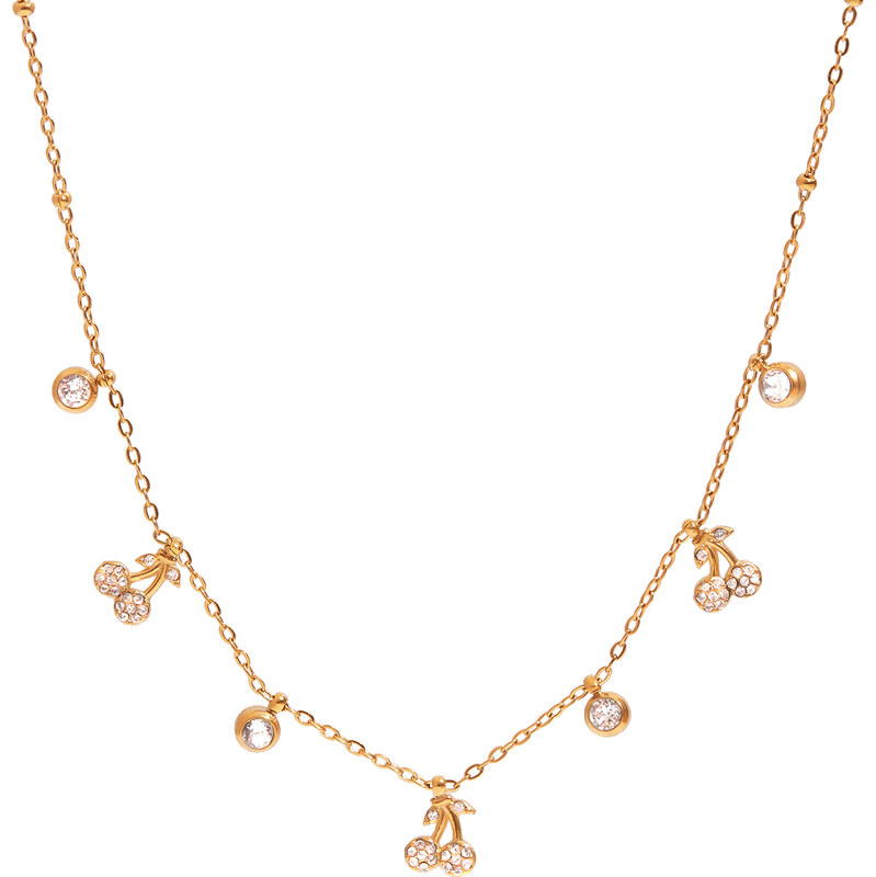 ELENYS Cherry Charm – pozlacený náhrdelník 18K žluté zlato 108403873