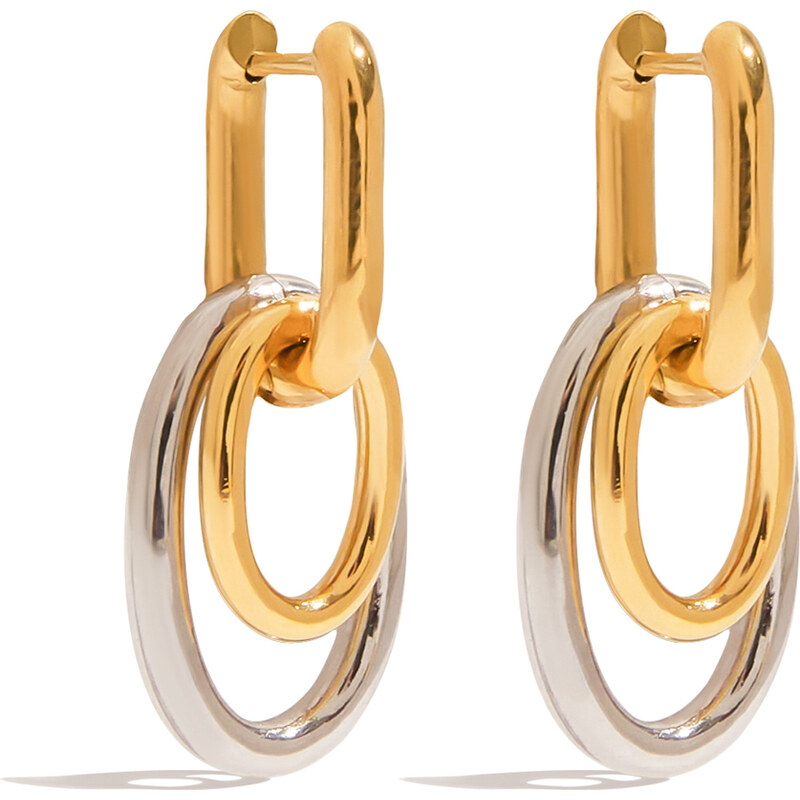 ELENYS Orbit Drop – pozlacené náušnice 18K žluté zlato 108406105