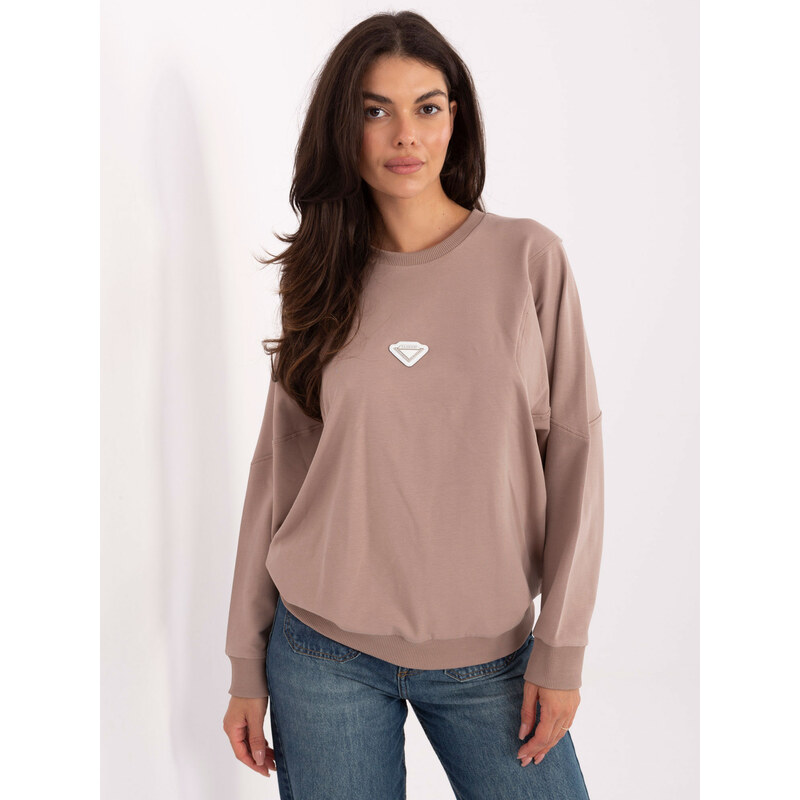 RUE PARIS Sweatshirt-RV-BL-A877.19P-dark beige
