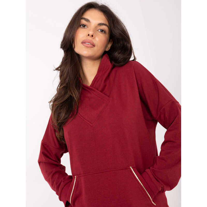 RUE PARIS Sweatshirt-RV-BL-A874.01P-burgundy