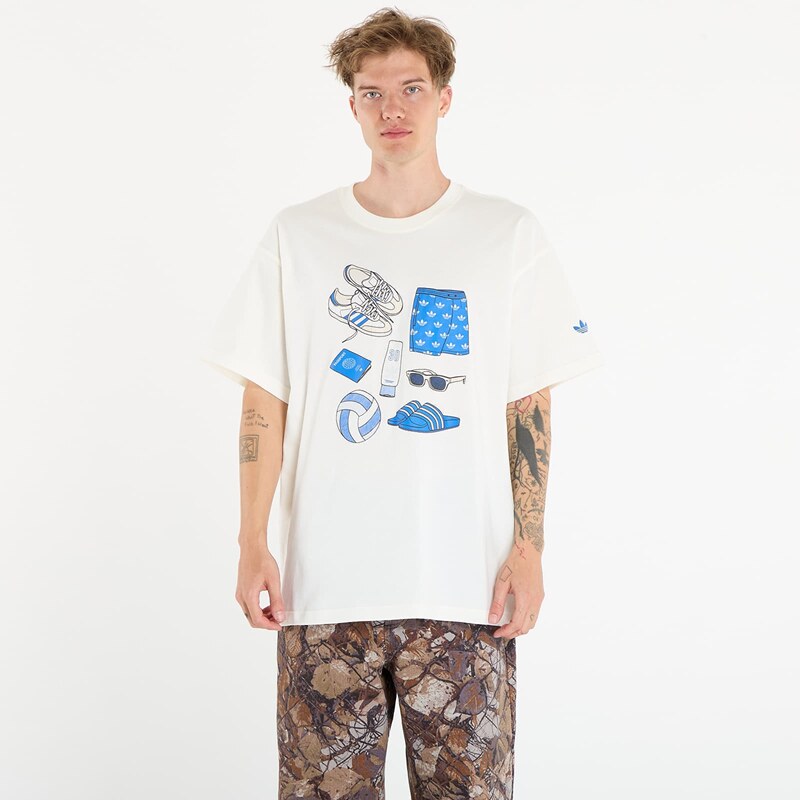 adidas Originals Tričko adidas Stuff Tee Off White M